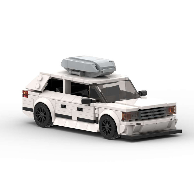 MOC building blocks compatible with Lego Mercedes-Benz S124 assembled 8-grid car suit classic car model toy gift ornaments