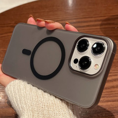 適用蘋果15promax手機殼iphone14磁吸15pro簡約15透明13高級感12p