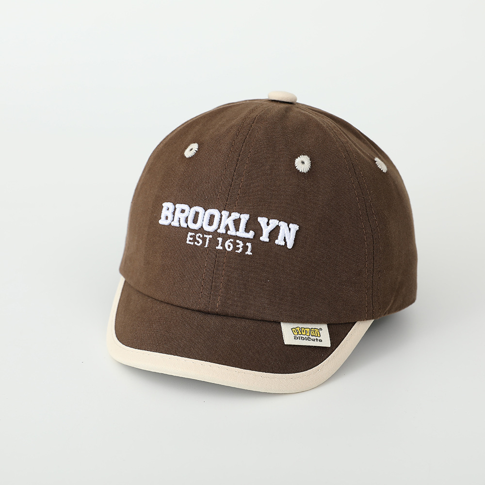 2025 primavera sombrero de niños bordado letras sombrero de béisbol bebé sombrero de bordes cortos sombrero de boca de pato sombrero para niños y niñas sombrero de sombrero