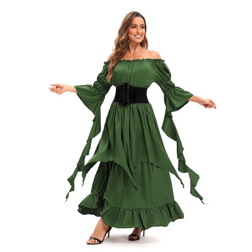 European and American adult women's multi-color dresses medieval clothing party dance stage performance costumes for women