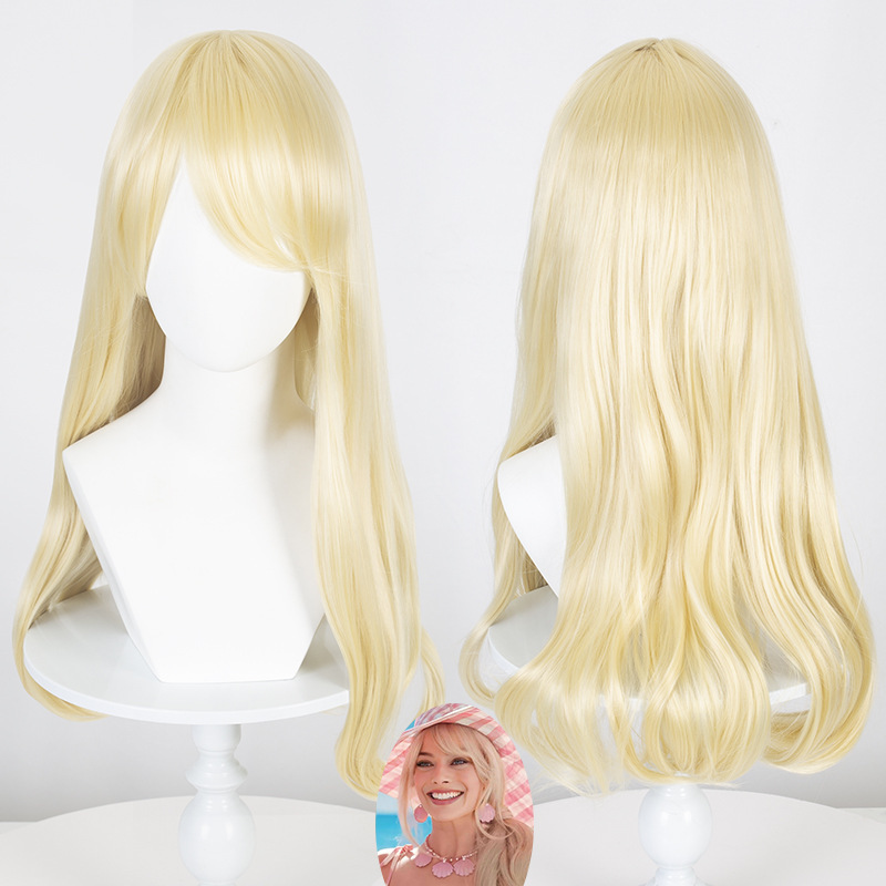 Barbie Cosplay Wig Barbie Light Golden Cosplay Long Hair Barbie Movie Trending Golden Wig Barbie Cosplay Wig Barbie Light Golden Cosplay Long Hair Barbie Movie Trending Golden Wig