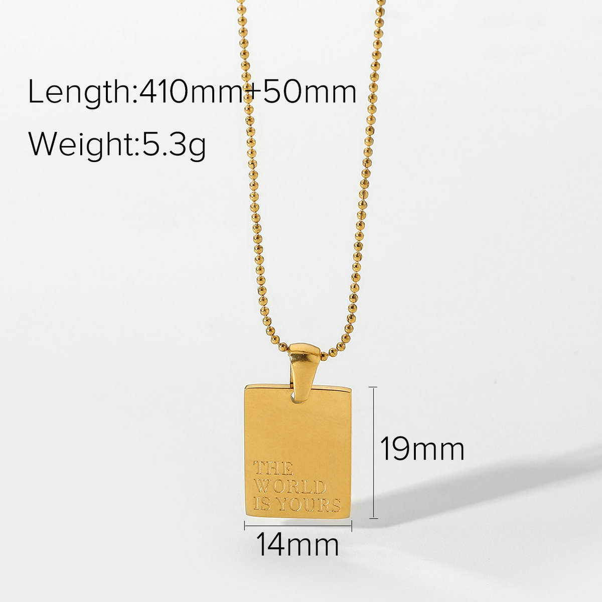 Europäische Und Amerikanische Ins Internet-prominente Gleichen Stil Halskette 18 Karat Gold Edelstahl Text Halskette Damen Mode Trend Stil Halskette Schmuck display picture 5