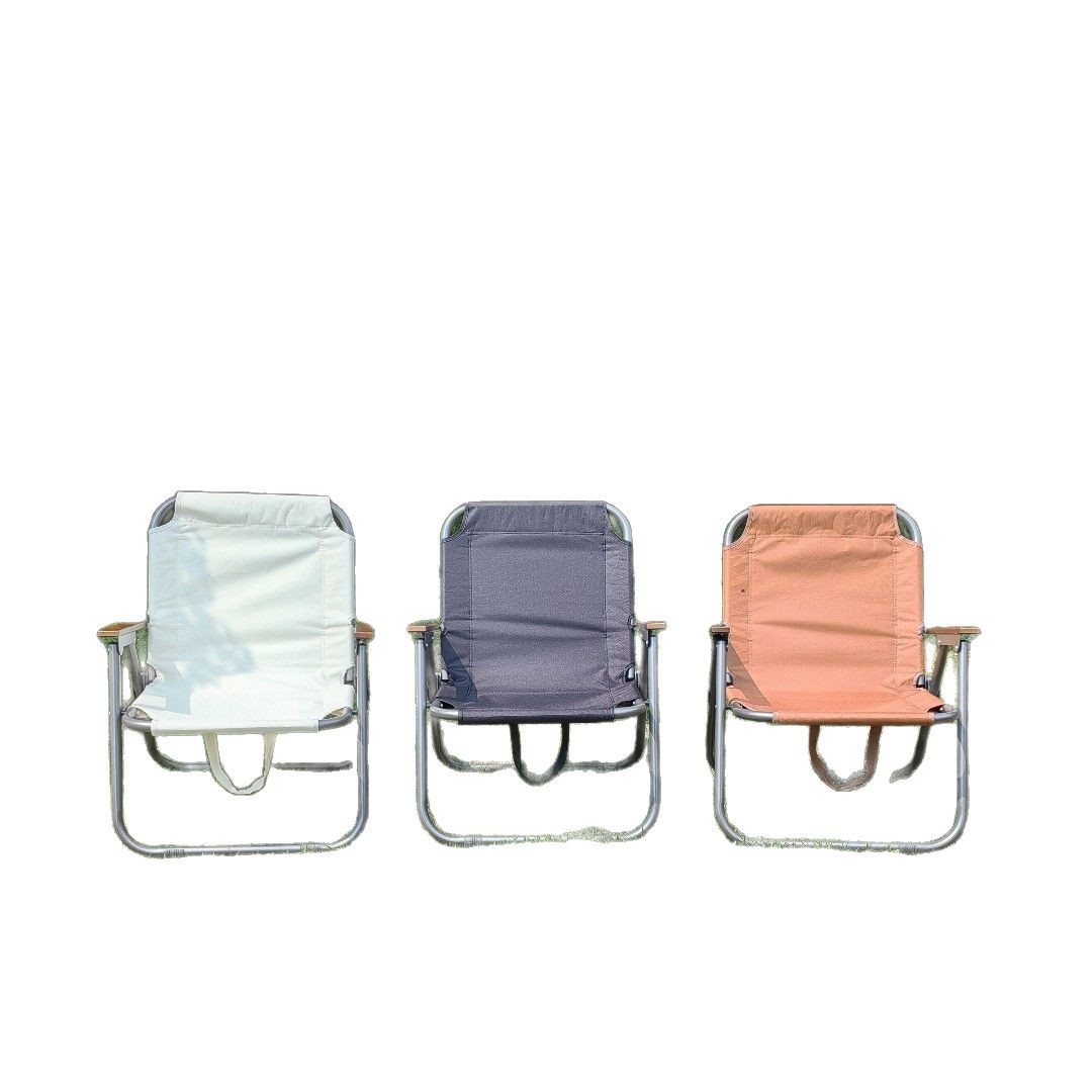 Silla plegable al aire libre para acampar, ocio, silla portátil, tubo redondo, silla Kmit en grosor, silla lunar, productos para exteriores