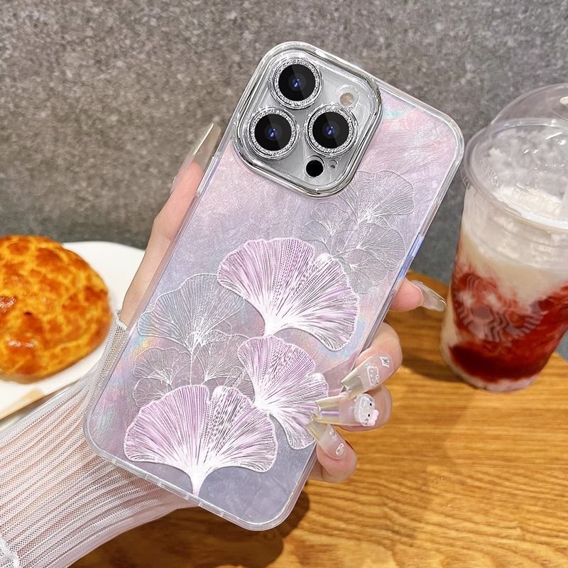 Suitable for Oppo Reno15Pro Phone Case Reno14/Findx8/A58 Feather Yarn A97/A5 Ginkgo Leaf 338