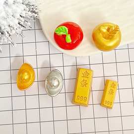 微景观苹果金条摆件配件 diy树脂工艺品车载摆件好柿花生家居相框