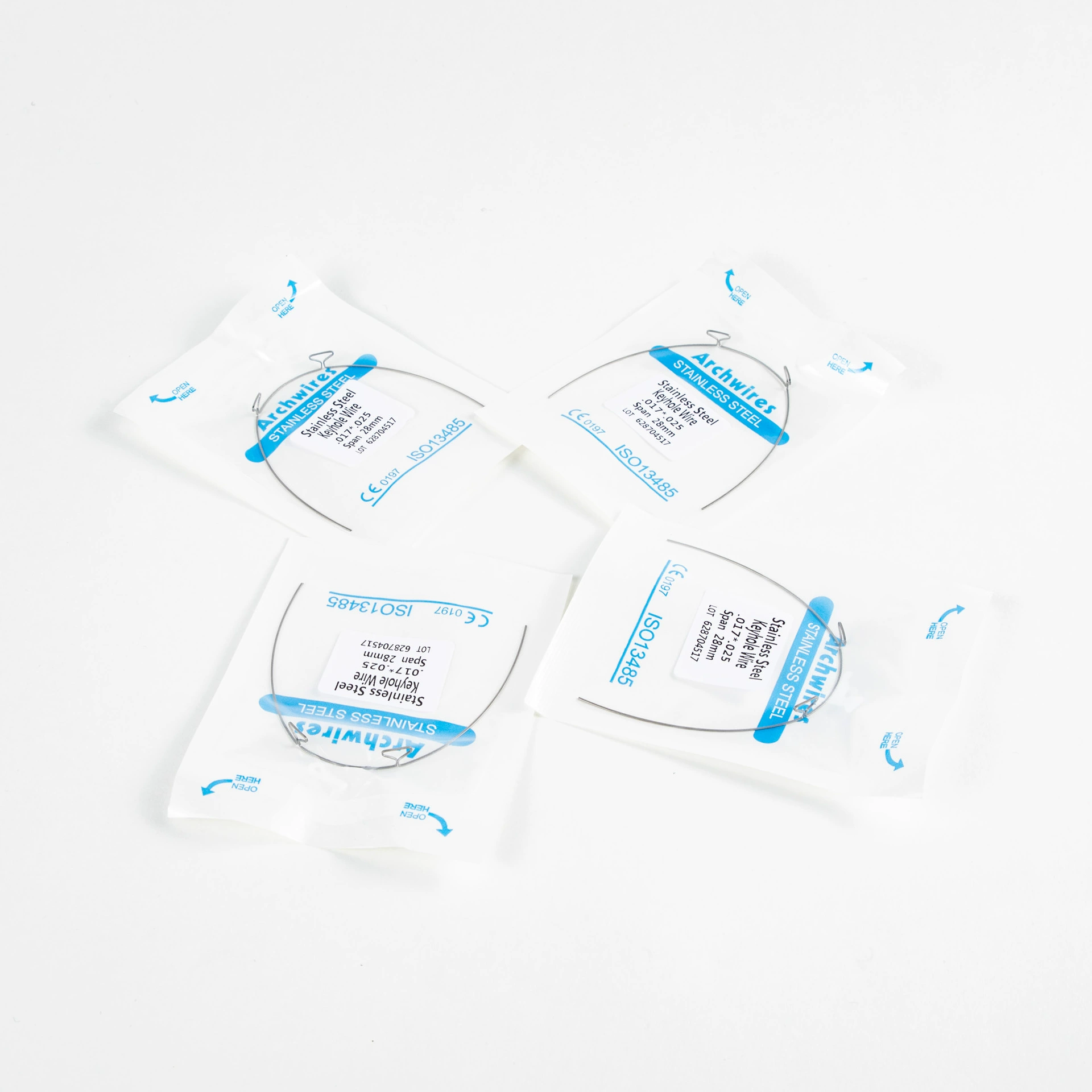 Ортодонтические расходные материалы: Гладкая нержавеющая сталь Коррекция шелка-30mm