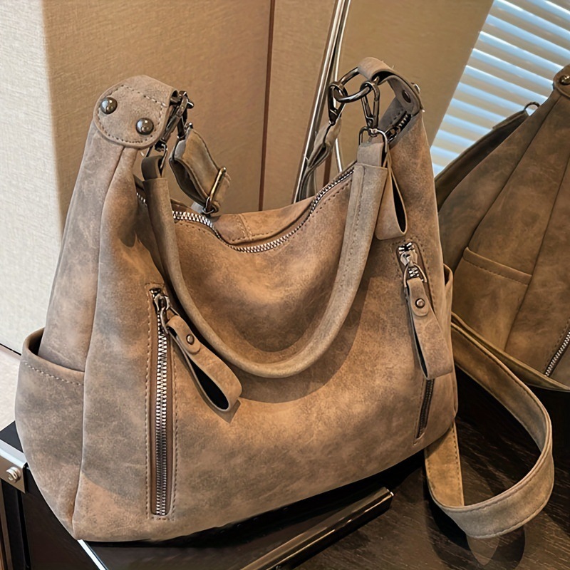 Cross-Border Large-Capacity Bag for Women, New Foreign Trade Style Crossbody Bag, Niche Texture, College Student Shoulder Bag, Commuter Tote Bag Cross-Border Large-Capacity Bag for Women, New Foreign Trade Style Crossbody Bag, Niche Texture, College Student Shoulder Bag, Commuter Tote Bag