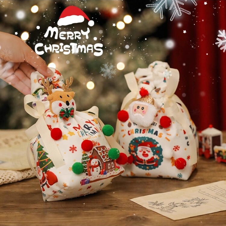 2025 New Christmas Gift Bag Christmas Eve Apple Gift Box Accompanying Gift Bag Christmas Packaging Box Handbag
