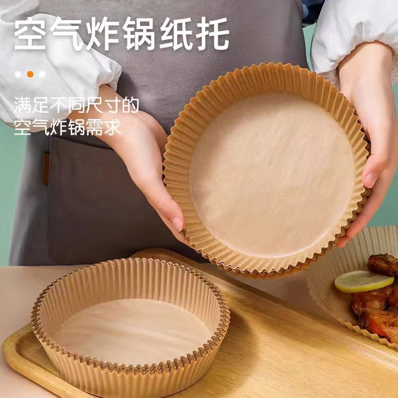 bandeja de papel especial para freidora de aire, almohadilla de papel de absorción de aceite resistente a altas temperaturas para horno de alimentos, papel de grasa para parrilla, bandeja de papel para barbacoa