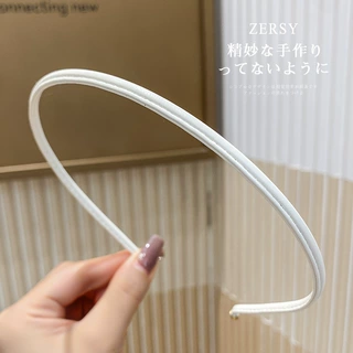 新款美拉德秋冬皮质金属细发箍女高级感外出百搭精致发捆发卡发饰