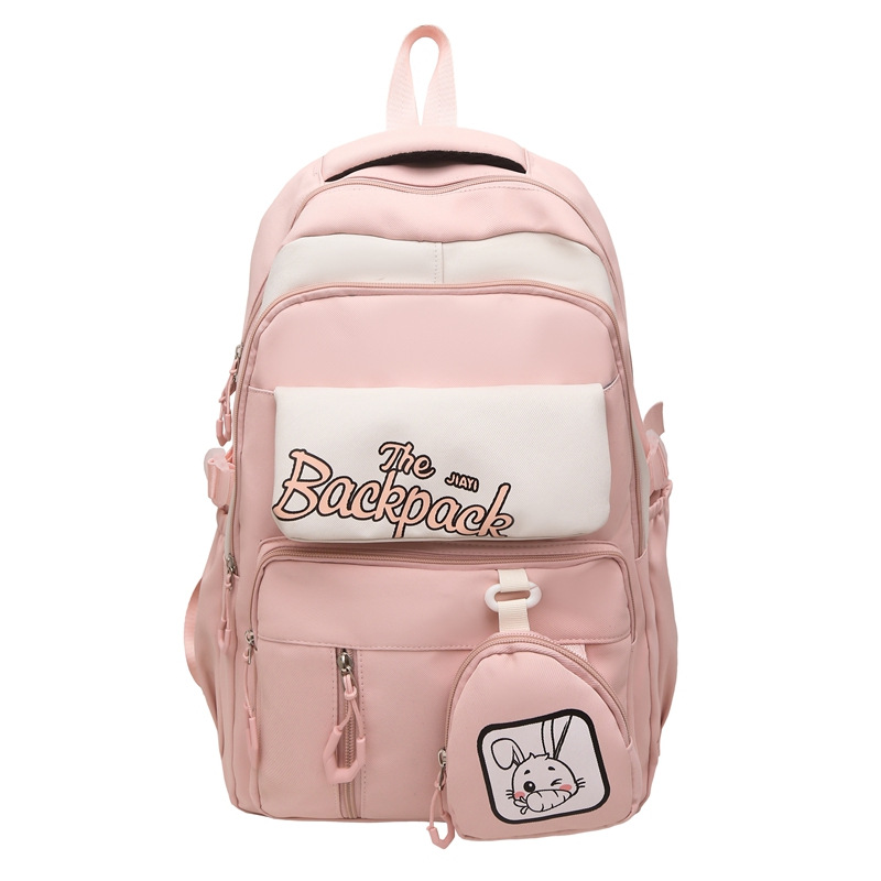 Mochila Venta directa de fábrica Mochila doble de conejo de gran capacidad Mochila escolar para estudiantes de secundaria y preparatoria Mochila linda para niñas