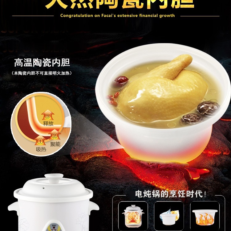 陶瓷电炖锅全自动预约炖汤煮粥神器家用宝宝煲汤锅砂锅智能小炖盅|undefined