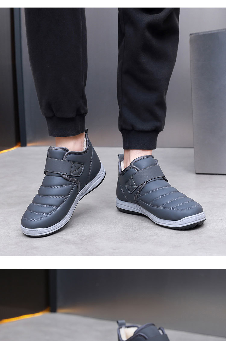 Wanter nei Hären Kottengschuhe Kaschmir Schnéistiefelen verdickt Härenschuhe Wanderschuhe Liederuewerfläch waasserdicht an rutschfest Pappschuhe_voghion.com