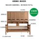 Liriodendron Children's Bed Wardrobe Bed Integrated Wood Wax Oil All Solid Wood Cabinet Bed Multifunctional Storage Bed Hammock Bed