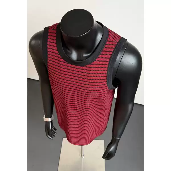 Men's lightweight striped sports vest, loose and breathable, quick-drying, suitable for basketball and fitness, sleeveless T-shirt, men's tank top