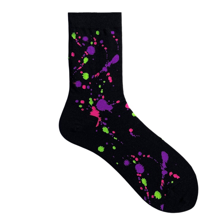 Chaussettes longues en coton, style universitaire, style urbain, style skateboard, unisexe, mi-mollet, tendance, camouflage, célébrités d'Internet, 2025d_voghion.com