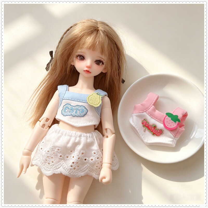 6-Piece Bjd Camisole and Mini Skirt Set, Bjd Doll Clothes and Skirts, Lace Mini Skirt, Wholesale Doll Clothes 6-Piece Bjd Camisole and Mini Skirt Set, Bjd Doll Clothes and Skirts, Lace Mini Skirt, Wholesale Doll Clothes