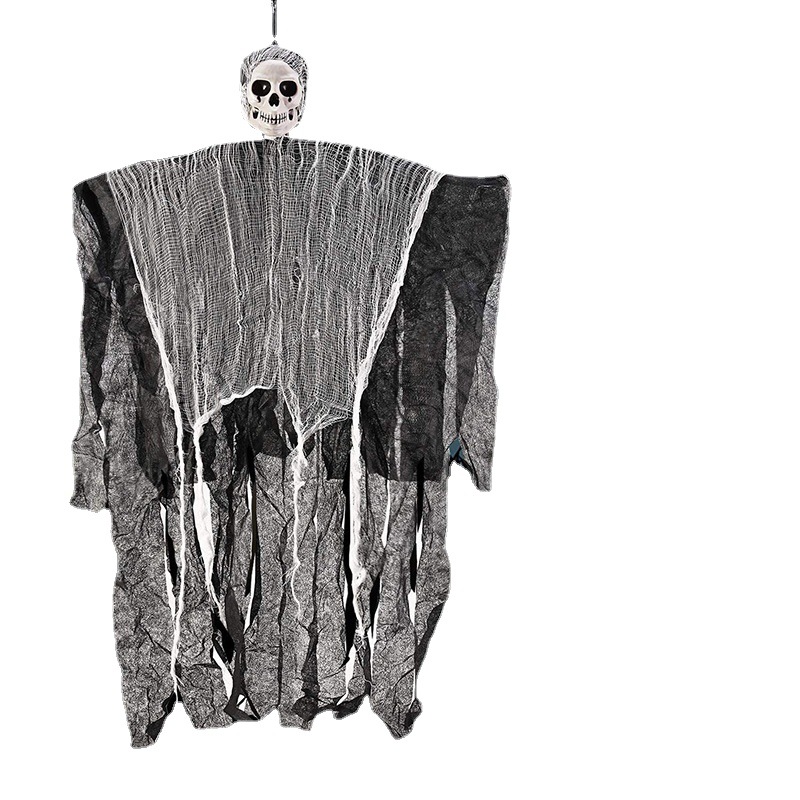 Amazon popular decoración de Halloween colgando fantasma escena diseño cráneo colgando fantasma colgando decoración casa embrujado muñeca al por mayor