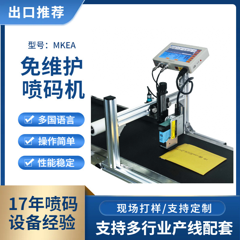 喷码机全自动小型打生产日期二维码大字体纸箱包装输送机生产厂家