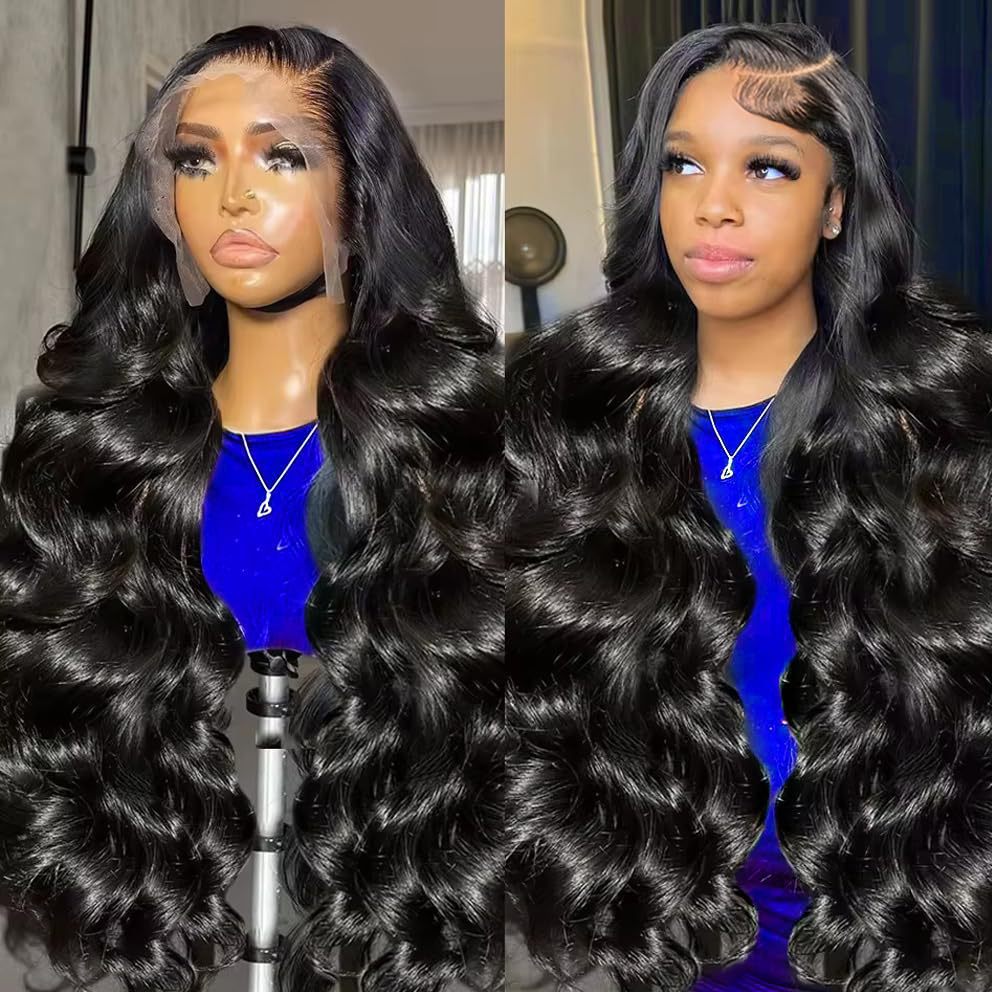 Peruca feminina longa ondulada com lace front e design antiatrito_voghion.com