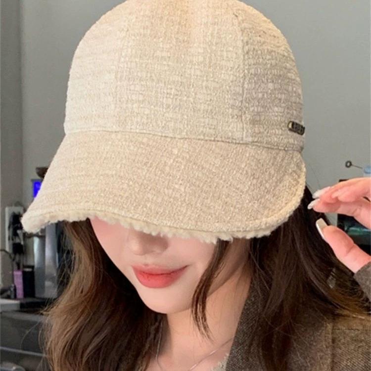 Demi-season hat, double-sided keep warm fashionable cap, increased thickness