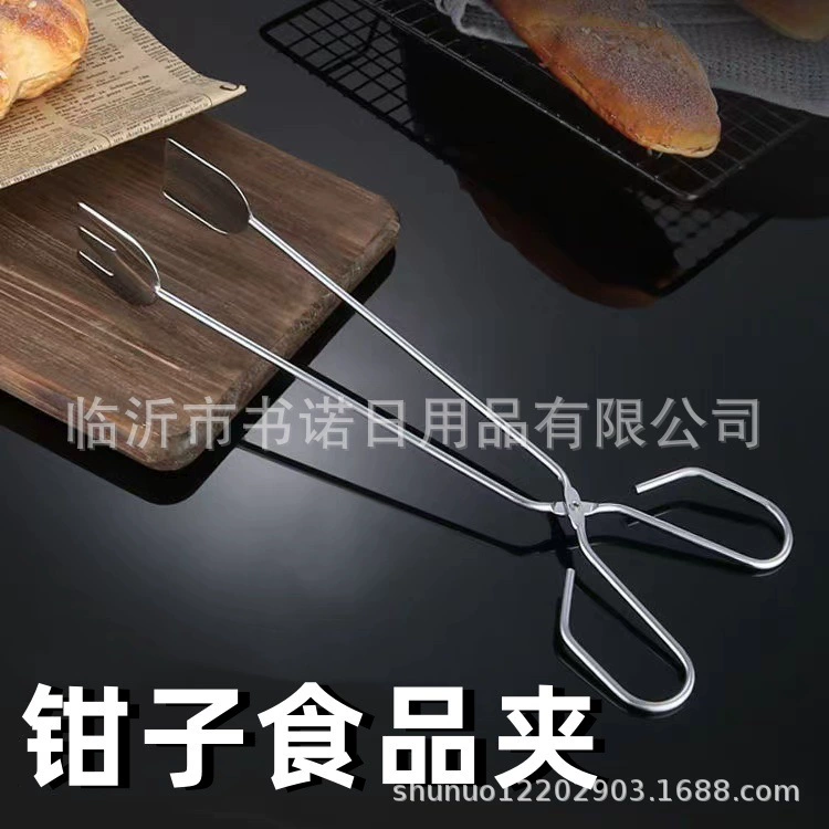 Пищевые зажимы из нержавеющей стали Зажим для барбекю Зажим для древесного угля Зажим для хлеба Зажим для стейка Жареные ножницы Зажим для выпечки