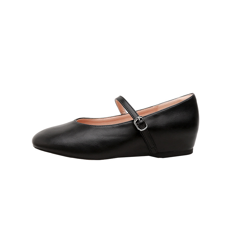 Nuevo modelo de zapatos de noche Benze~ con punta redonda, tacón interno, una sola tira, boca poco profunda, estilo mule cerrado para el verano.