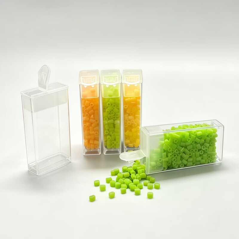 Ps Plastic Transparent Square Packaging for Nail Art Beads, DIY Box, Bottle, Storage Box, Wholesale in Stock