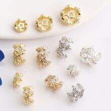 14K����ɫ�Ƕ�ʯ�ʹڸ������ diy�ִ��Ʒ��� ������ñ����