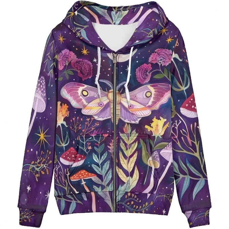 Zipper Hoodie Animal Pattern 3D Print Zipper Hoodie Colorful Art Ladies Sweatshirt Cross Border Zipper Hoodie Animal Pattern 3D Print Zipper Hoodie Colorful Art Ladies Sweatshirt Cross Border