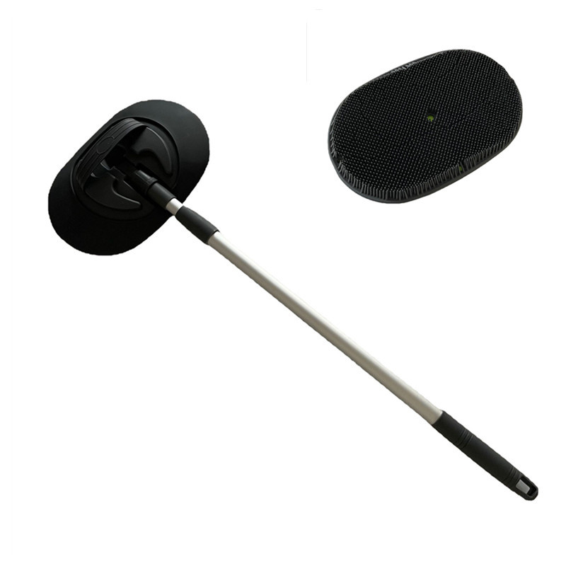 两节伸缩铝杆硅胶洗车拖把 洗车神器 家用硅胶清洁刷硅胶拖把