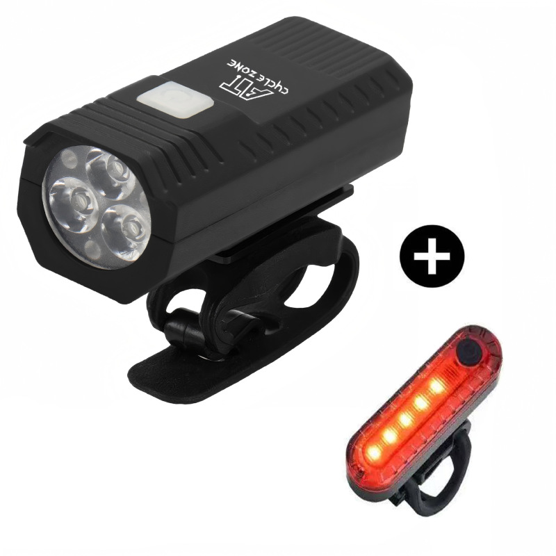 クロスボーダー USB 充電式自転車ヘッドライトテールライトコンビネーションハイライトナイトライディングライト子供用自転車ミニ照明|undefined