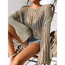 J 51934 Crochet hollow cardigan �ֹ��ο���֯���羳����ͨ