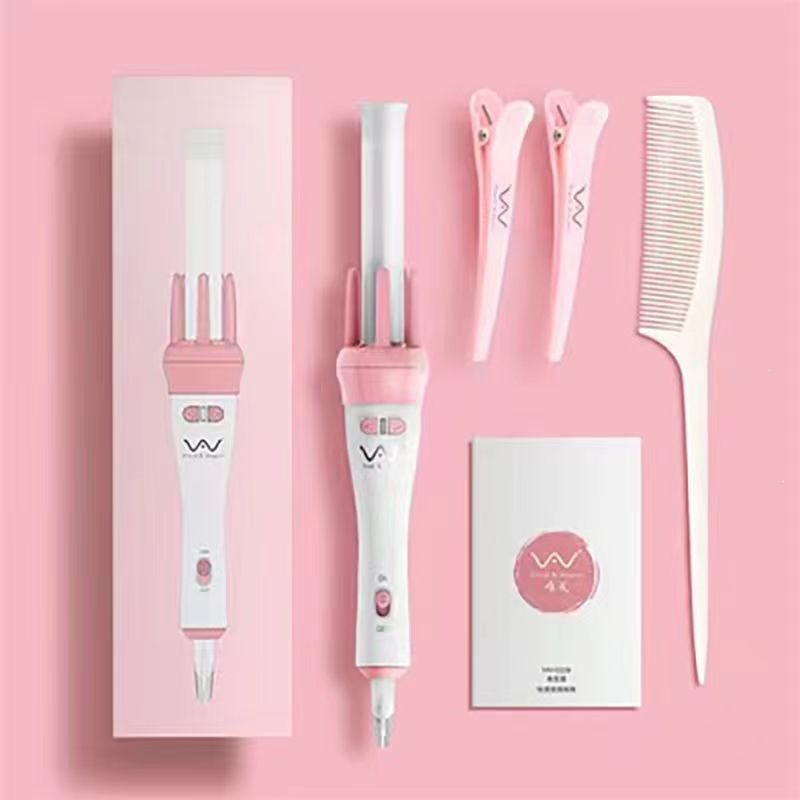 Cross-Border Hair Curler, Fully Automatic, Multi-Functional, Portable, Smart 32mm Lcd Mini Lazy Curling Iron for Girls