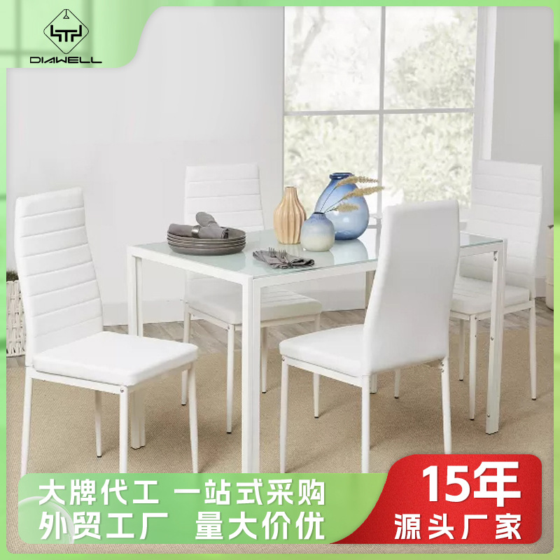 ExportaciónTarget vidrio temperado mesas de comedor sillas nórdicas transparentes mesas de comedor rectangulares