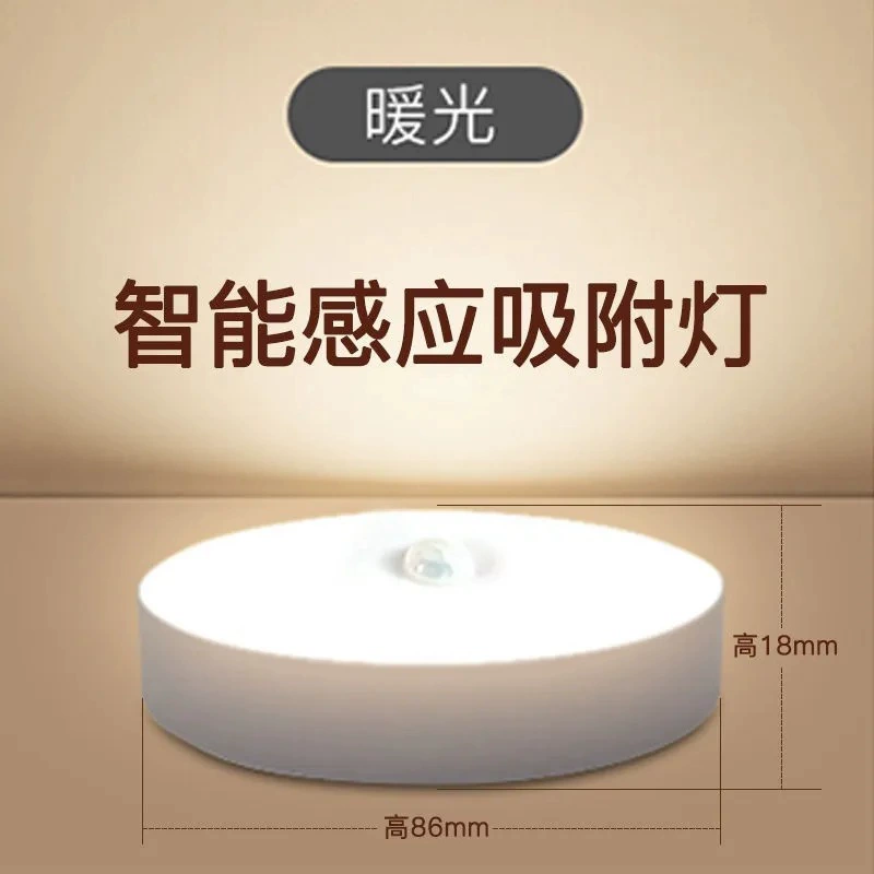 LED-умный сенсорный свет, перезаряжаемый 2W, детектор движения, самоклейка для гардероба и обуви
