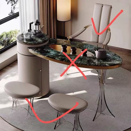Natural Luxury Stone Tea Table for Villa, Large Flat Balcony, Small Tea Table, Modern Italian-Style Light Luxury Imported Slate Kung Fu Tea Table