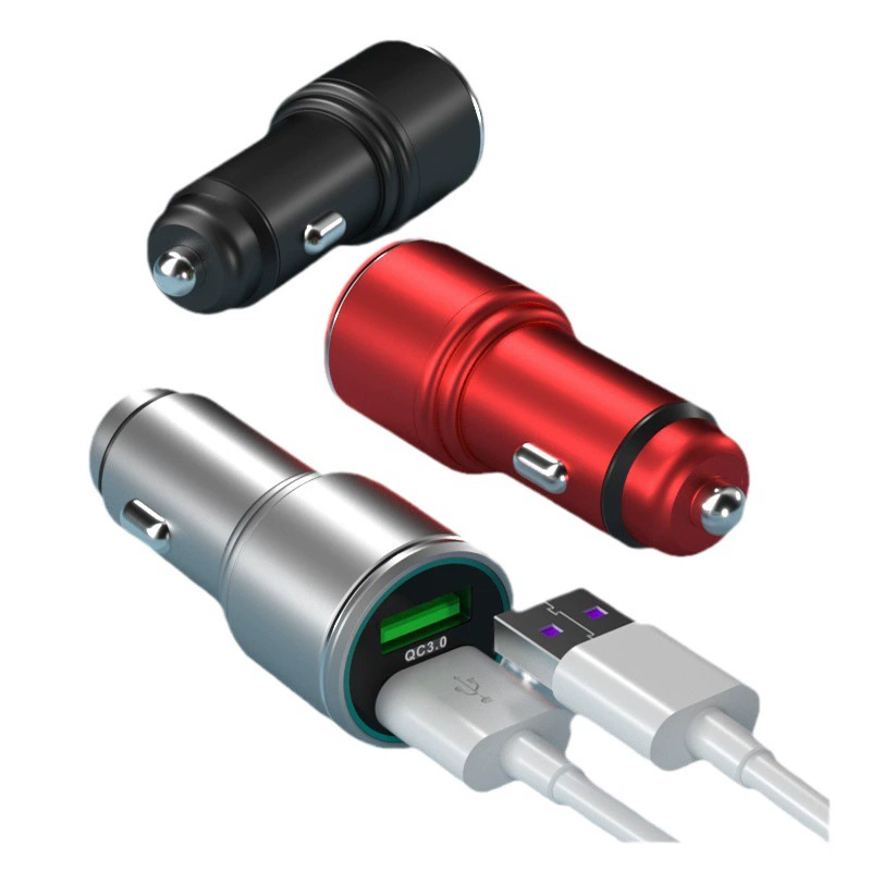 100W автомобильный зарядное устройство для телефона USB зарядка через прикуриватель быстрая зарядка QC3.0 двумя USB