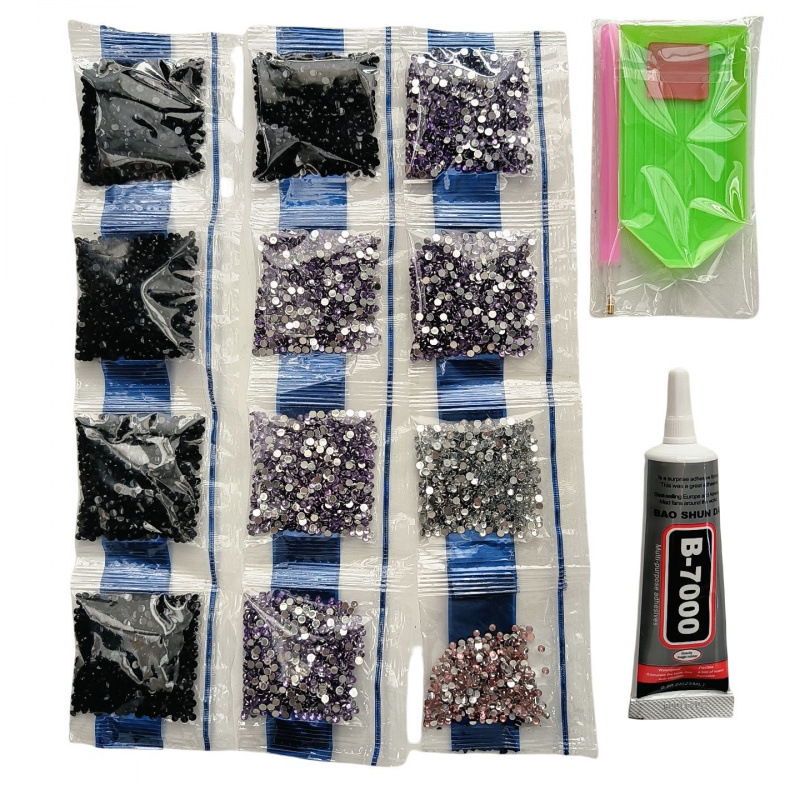 Espejo de maquillaje de escritorio Kulomi, espejo de tocador de diamante de pegatina de bricolaje hecho a mano, diseño de rotación de escritorio creativo, espejo de diamante pegajoso