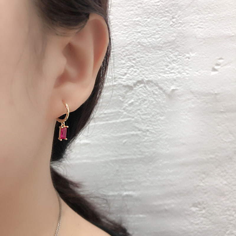 Square Pattern Women'S Gender 1 Pair Modern Style Square Inlay Copper Zircon Earrings