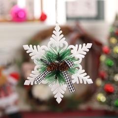 NUCHIクロスボーダークリスマス雪花ペンダントクリスマスツリー装飾ペンダント松果金色雪花デパートショーウインドー配置