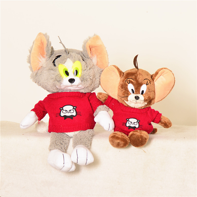 Comercio exterior en stock muñeca de dibujos animados gato y ratón muñeca niños ragdoll peluche regalo Jerry ratón al por mayor