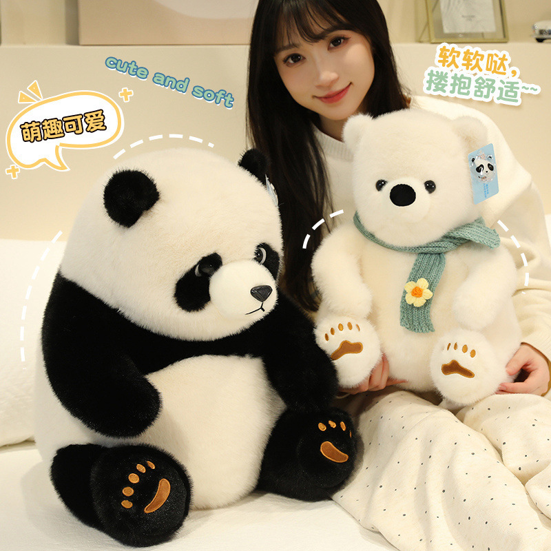 Simulación serie + video oso polar lindo panda animal Otros muñecas de peluche China
