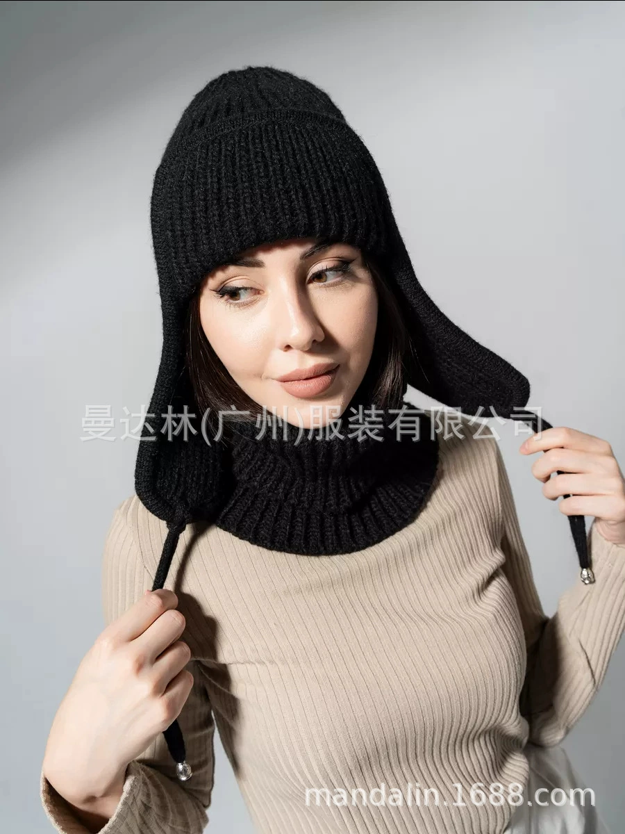 Комплект с флисом теплая knitted шапка со/scarf