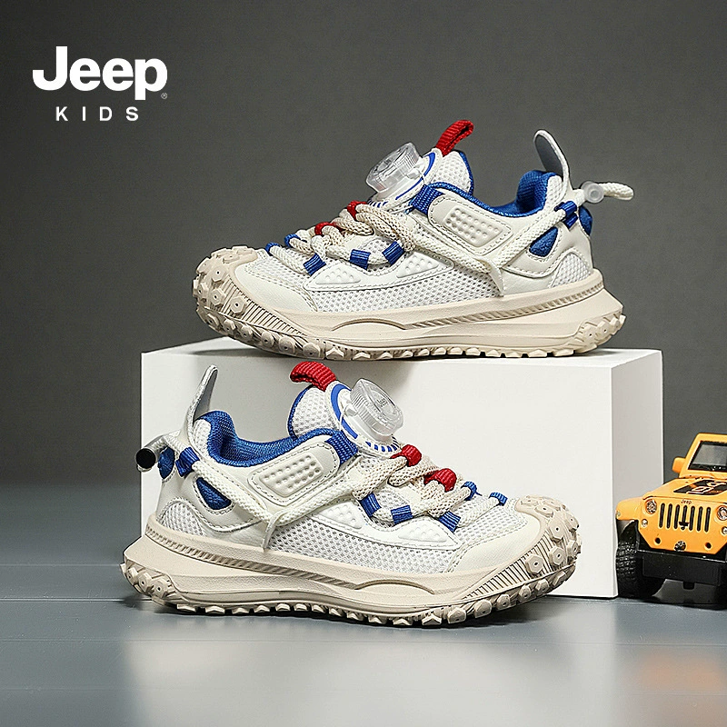 Jeep, летние дышащие, удобные, нескользящие спортивные туфли для мальчиков