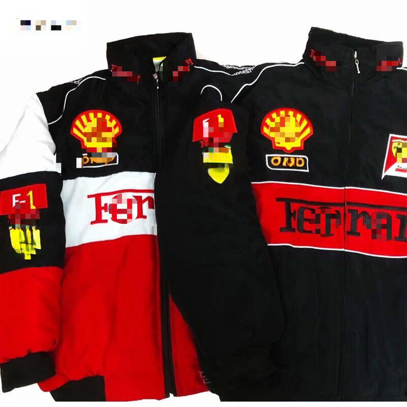 アメリカのレーシングスーツF1綿服アメリカジャケット男性野球服女性バイク自転車服コート防風綿刺繍