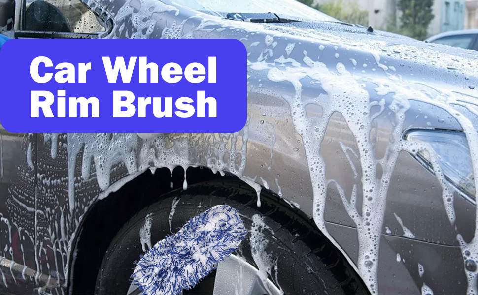 Plush Car Wheel Brush, Ultra-Fine Fiber Dust Duster, Household Car Wash Supplies, Cleaning Brush Cloth Cover