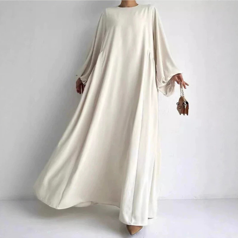 New Style Fluffy Puff Sleeve Long Dress, Casual and Versatile, Loose and Comfortable Dress, Direct Supply from Cross-Border Source Factory