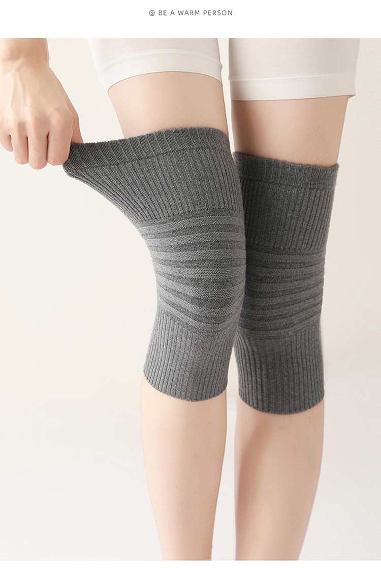 Cinghia di lana calda vecchie gambe fredde uomini e donne ginocchiere sport articolari antiscivolo stanza climatizzata_voghion.com
