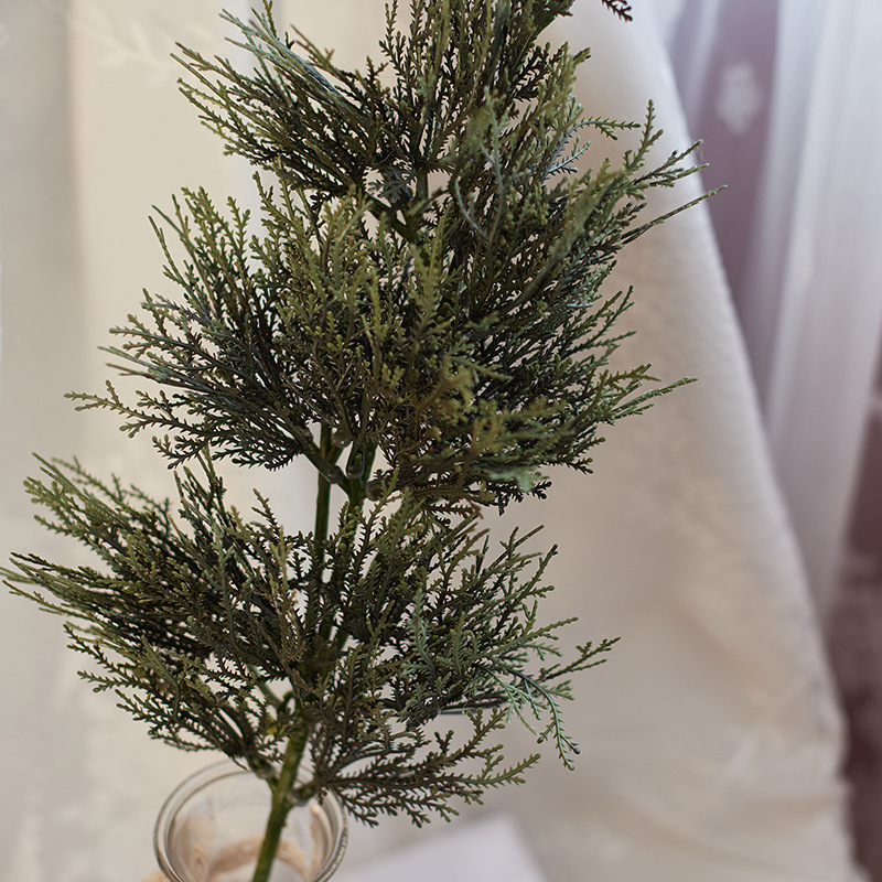 Nuevo árbol de Navidad hojas de PE accesorios de decoración de árbol de Navidad hojas falsas accesorios de botella de flores